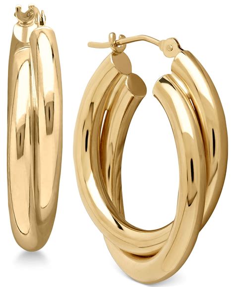 macy's gold hoop earrings